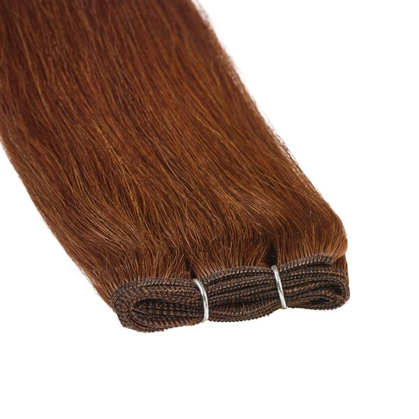 Double Weft Rose Gold Hair Extensions Medium Brown 6 Secret Hair