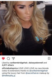 celebrity stylist carl bembridge for secret hair extensions katie price