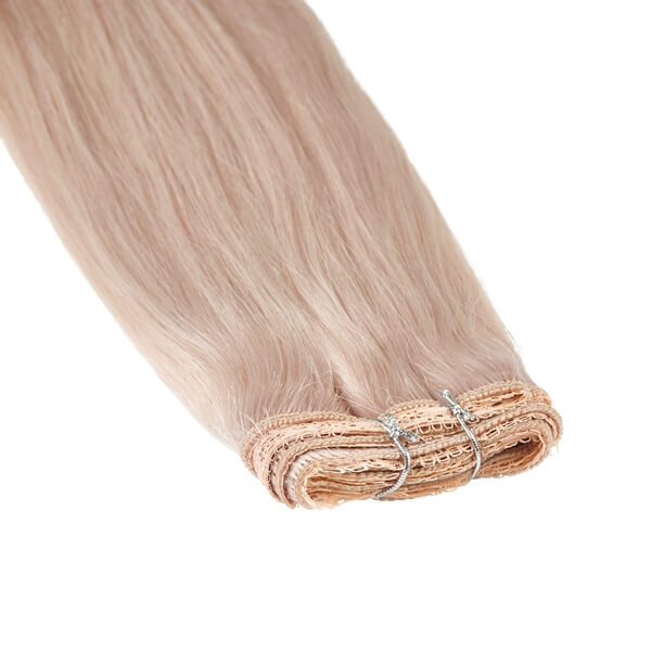 Double Weft Rose Gold Hair Extensions - Silver | Secret Hair Extensions