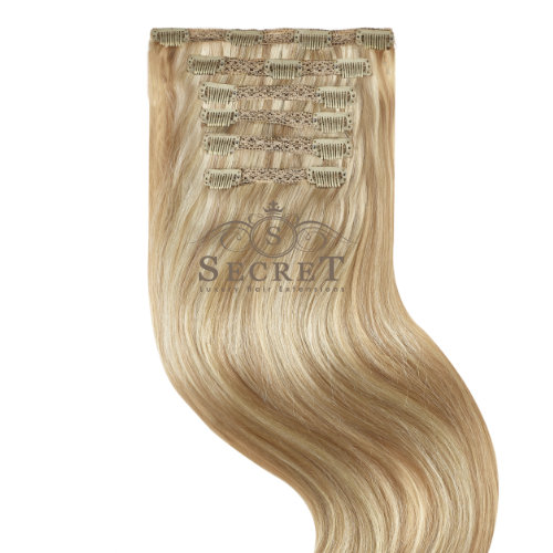 Clip In Hair Extensions - Ash Blonde Mix #18/22 | Secret Hair Extensions