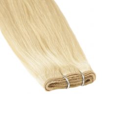 Double Weft Rose Gold Hair Extensions - 90 Palest Blonde
